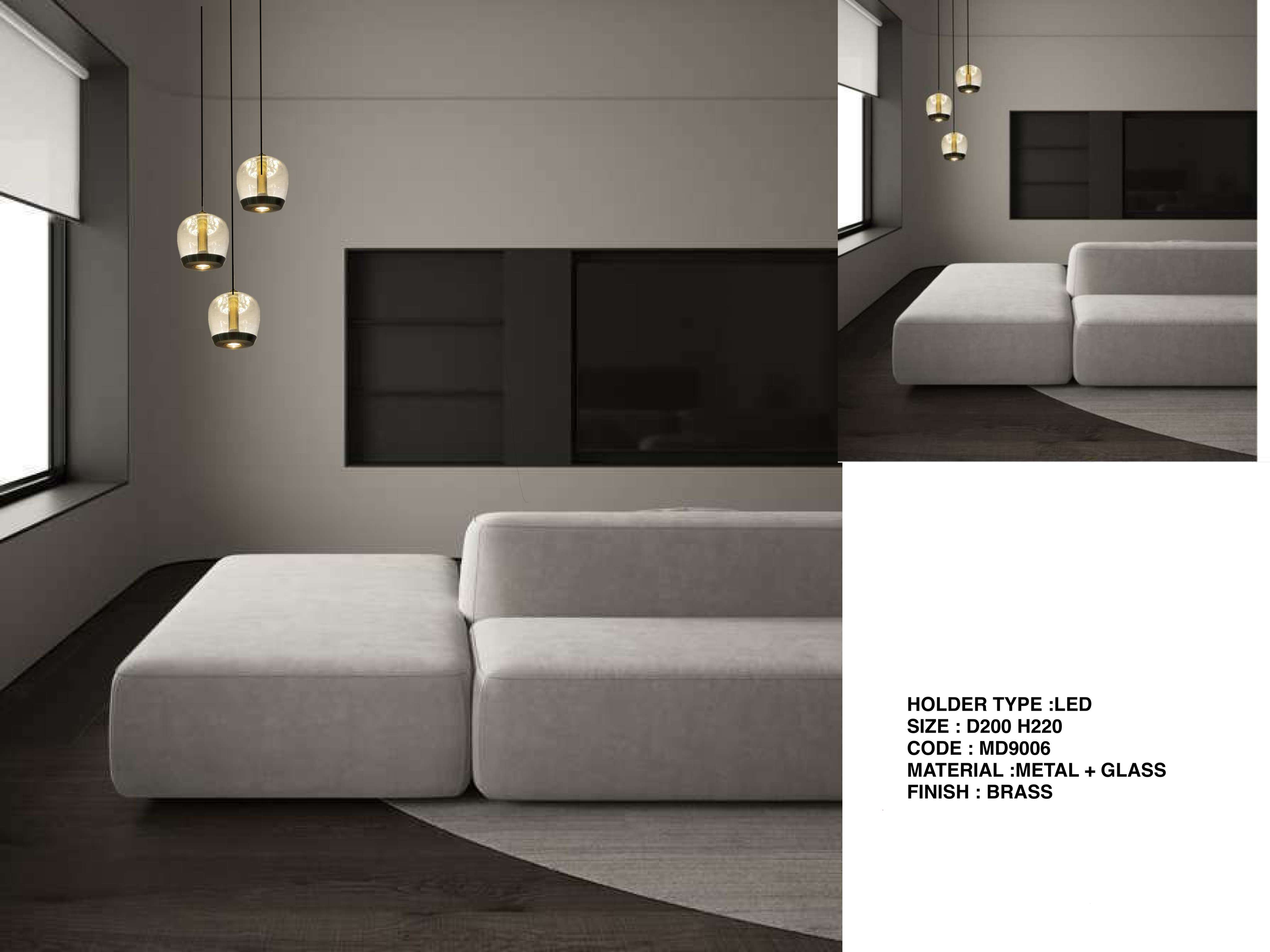 Beyond Lights - Brass Glass Pendant- LCHL